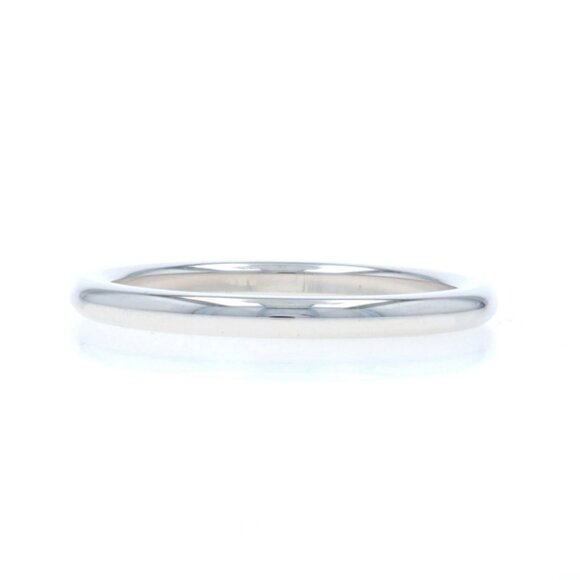 White Gold Wedding Band - 14k Stack Ring - Picture 3 of 6